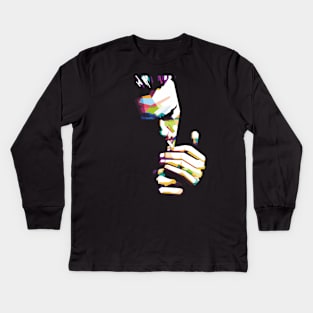 Pop art WPAP Kids Long Sleeve T-Shirt